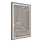 Impression sur toile et MDF noir beige 60×90 cm