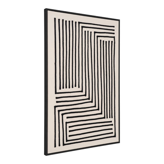 Impression sur toile et MDF noir beige 60×90 cm