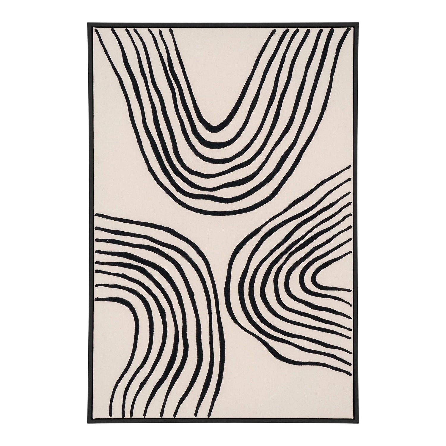 Impression sur toile noir beige 60x90 cm
