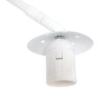 Lampadaire arc blanc en fibres naturelles ajourées, H180 cm