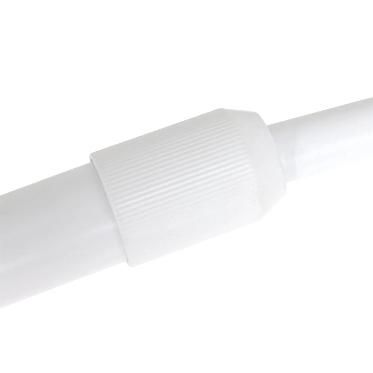 Connecteur de tuyau en plastique blanc texturé à nervures pour lampe arc en fibres naturelles ajourées