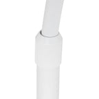Connecteur de tuyau en plastique blanc texturé à nervures pour lampadaire arc en fibres naturelles ajourées blanc et paille H180 cm