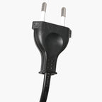 Prise électrique noire à deux broches avec câble pour Lampadaire arc métal ajouré noir bronze