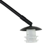 Bras de lampe noir en métal avec douille blanche à vis pour abat-jour rond