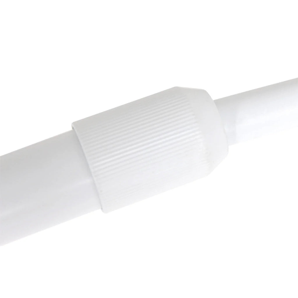 Raccord en plastique blanc rainuré sur tuyau blanc pour Lampadaire arc métal blanc