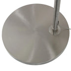 Base de lampadaire en acier brossé avec support central et cordon d’alimentation