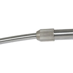 Ampoule suspendue avec bras en métal brossé et abat-jour blanc hémisphérique