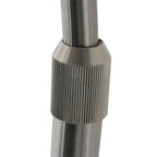 Tube en métal avec collerette rainurée pour Lampadaire arc en métal brossé blanc H240