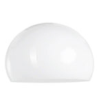 Abat-jour en verre blanc semi-transparent en forme de dôme pour lampadaire arc métal crème