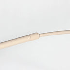 Cable beige avec connecteur texturé pour Lampadaire arc en métal crème abat-jour rotin tressé
