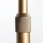Tige en métal bronzé avec section rainurée et striée pour Lampadaire arc en métal doré