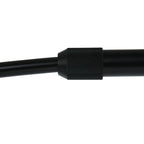 Objet tubulaire noir avec connecteur côtelé pour lampadaire arc métal noir
