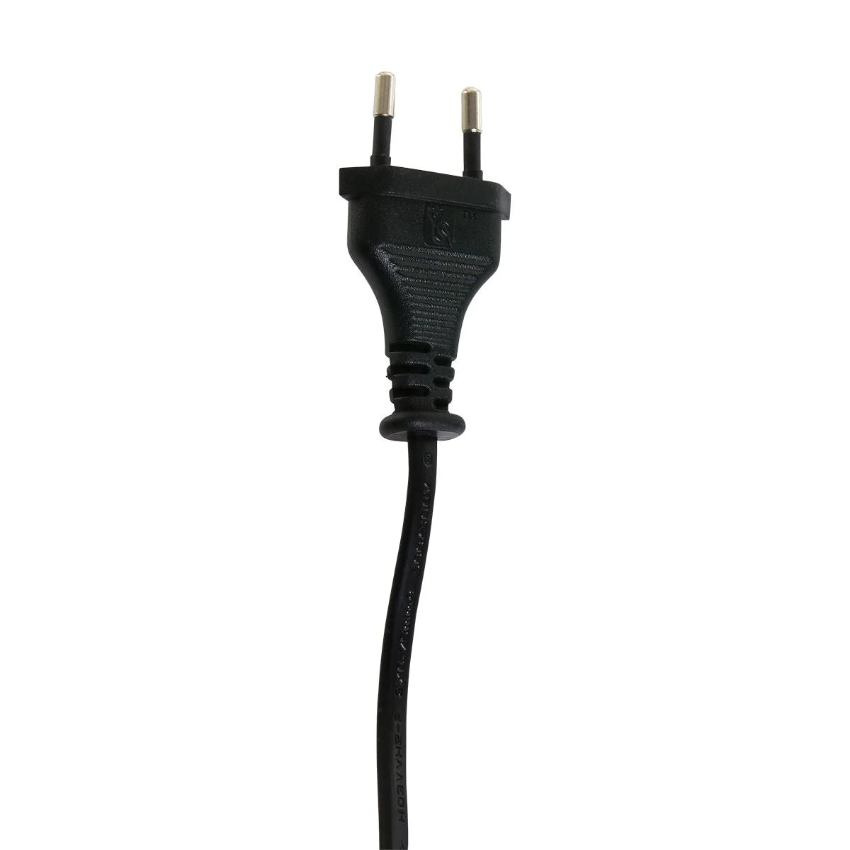 Prise électrique noire à deux broches avec câble pour Lampadaire arc métal noir