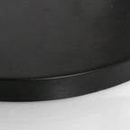 Plateau de service rond noir pour lampadaire arc en métal avec abat-jour blanc