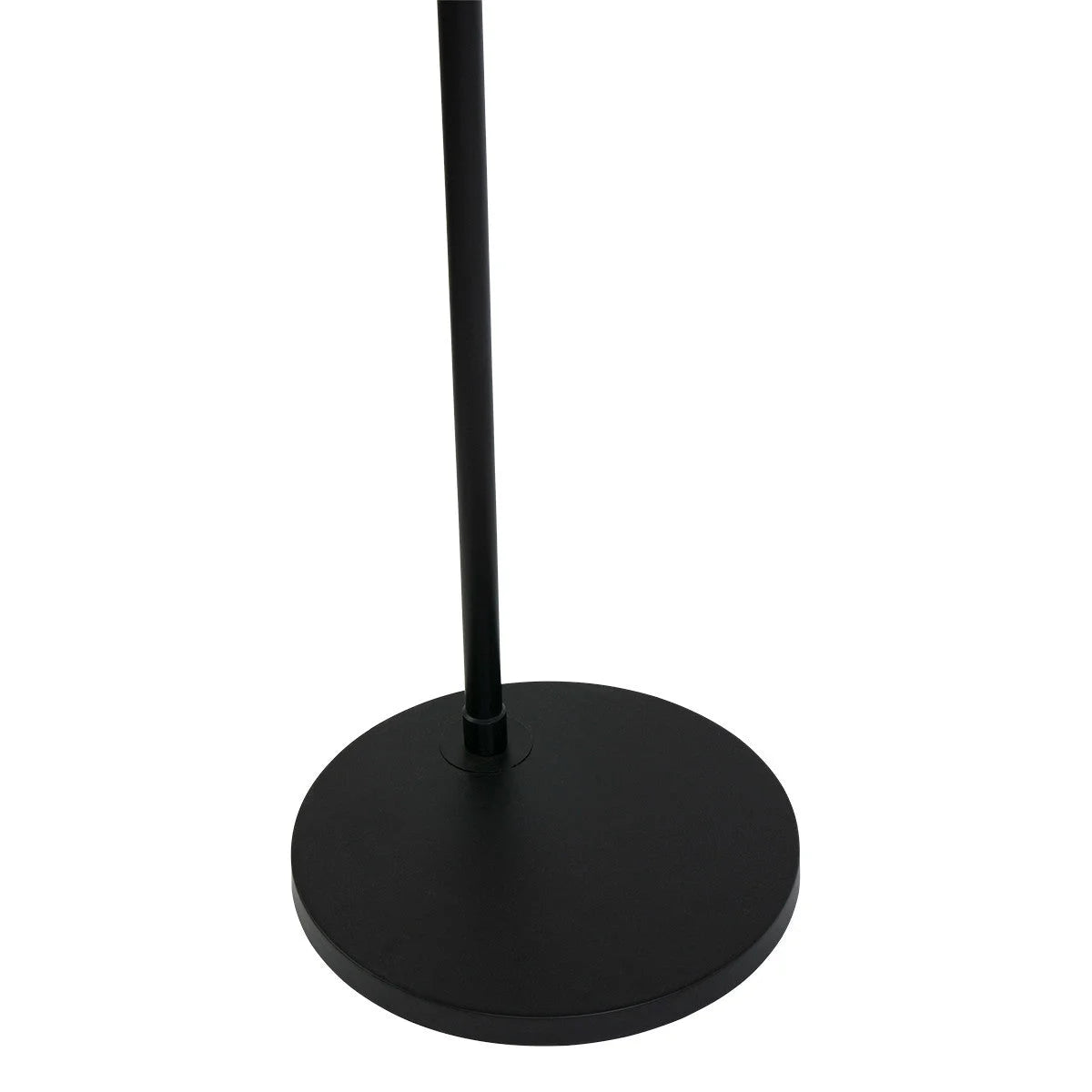 Base circulaire en métal noir avec poteau vertical pour lampadaire design H240 cm