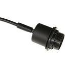 Cordon électrique noir avec douille à vis pour lampe arqué 3 lumières en métal noir
