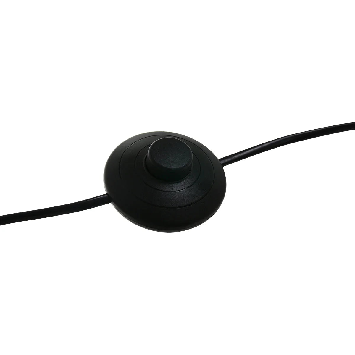 Interrupteur d’alimentation noir circulaire avec molette sur cordon noir
