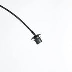 Fixation en caoutchouc noir pour automobile associé au lampadaire en métal noir H193 cm