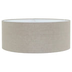 Abat-jour cylindrique beige pour Lampadaire arqué en métal noir H193 cm