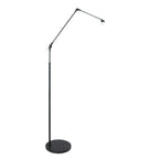 Lampe sur pied noire en bambou tressé et naturel pour salon, H250 cm