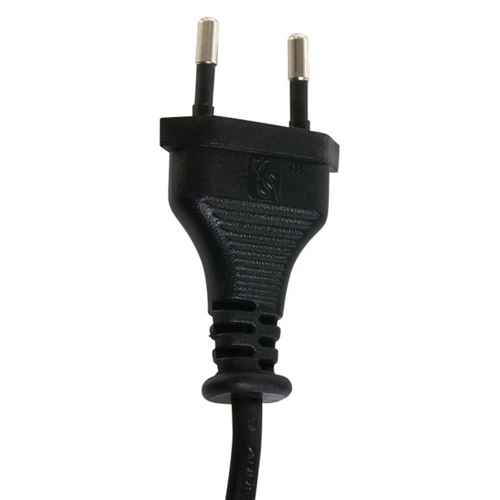 Prise électrique noire à deux broches avec câble pour Lampadaire en bois noir