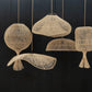 Suspension en rotin tissé pour le luminaire Le lampadaire Dumpling Naturel L