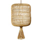 Suspension en rotin tiss\u00e9 avec pampilles pour le luminaire Le lampadaire Dumpling Naturel