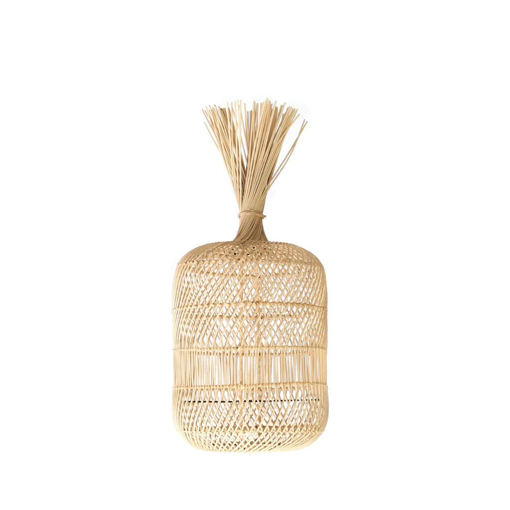 Suspension en rotin tissé pour un éclairage naturel et élégant Le lampadaire Dumpling S