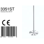 Ampoule LED dans un lampadaire en métal argenté avec bras orientable et variateur