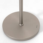 Base de lampe en métal argenté avec bras articulé et batterie rechargeable