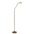 Lampe de sol en métal bronze à bras articulé avec LED dimmable
