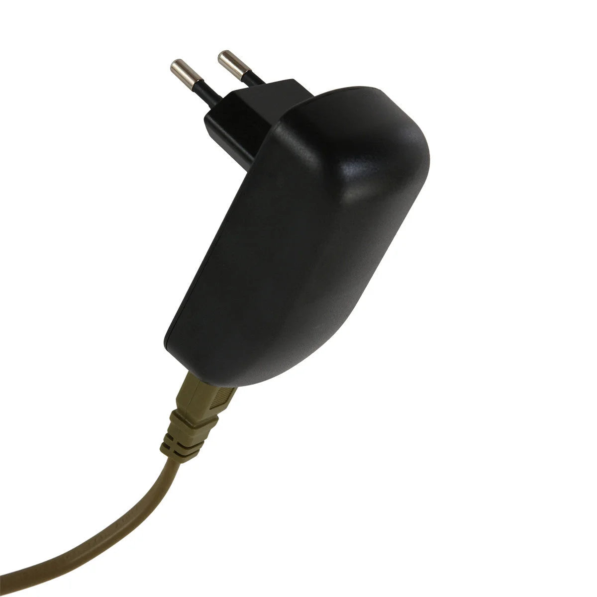 Adaptateur secteur européen noir avec cordon brun pour Lampadaire en métal bronze
