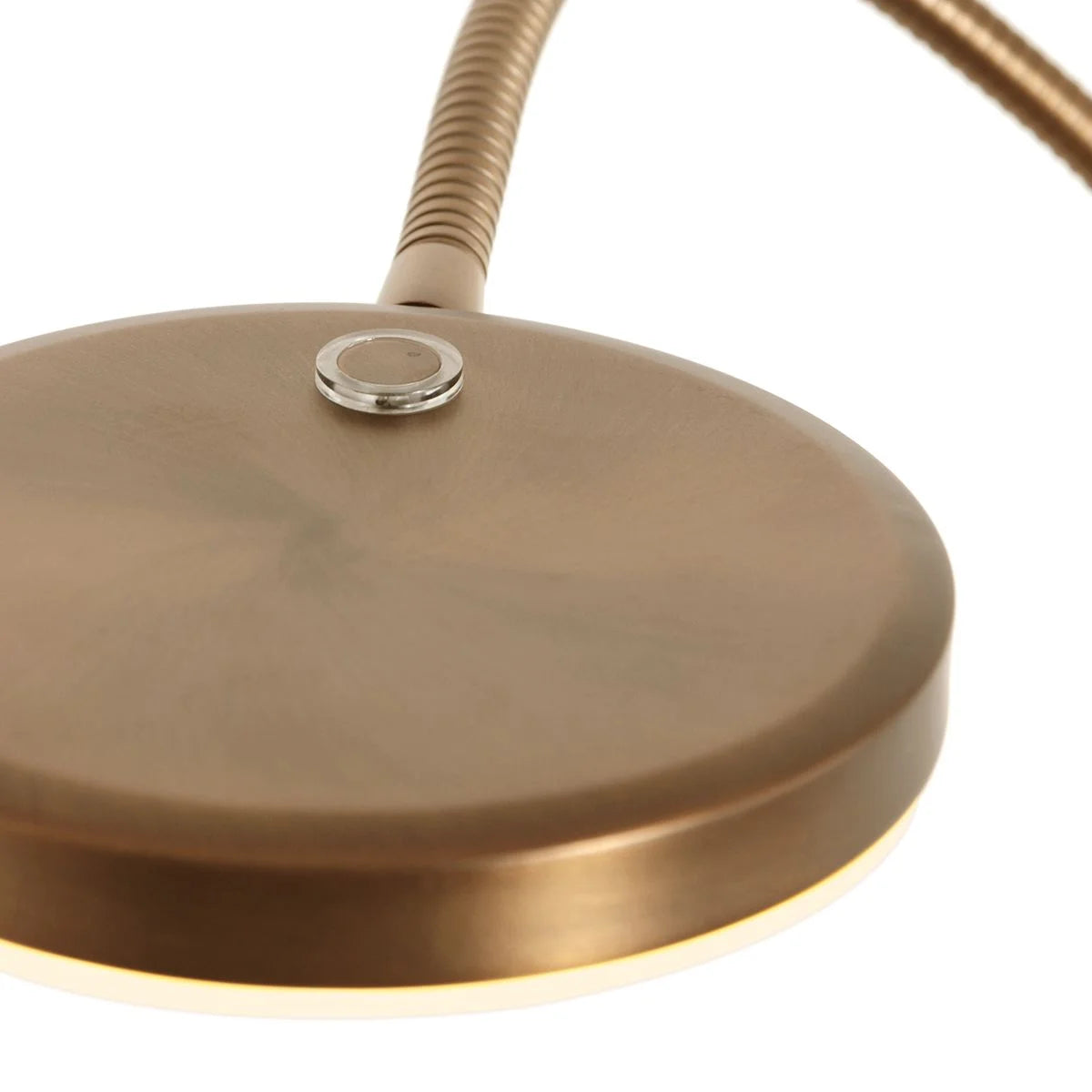 Base de lampe de bureau en métal bronze, orientable et dimmable, hauteur H132 cm