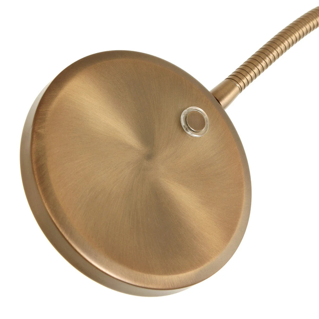 Base de lampe de bureau en métal bronze tête orientable et dimmable H132 cm
