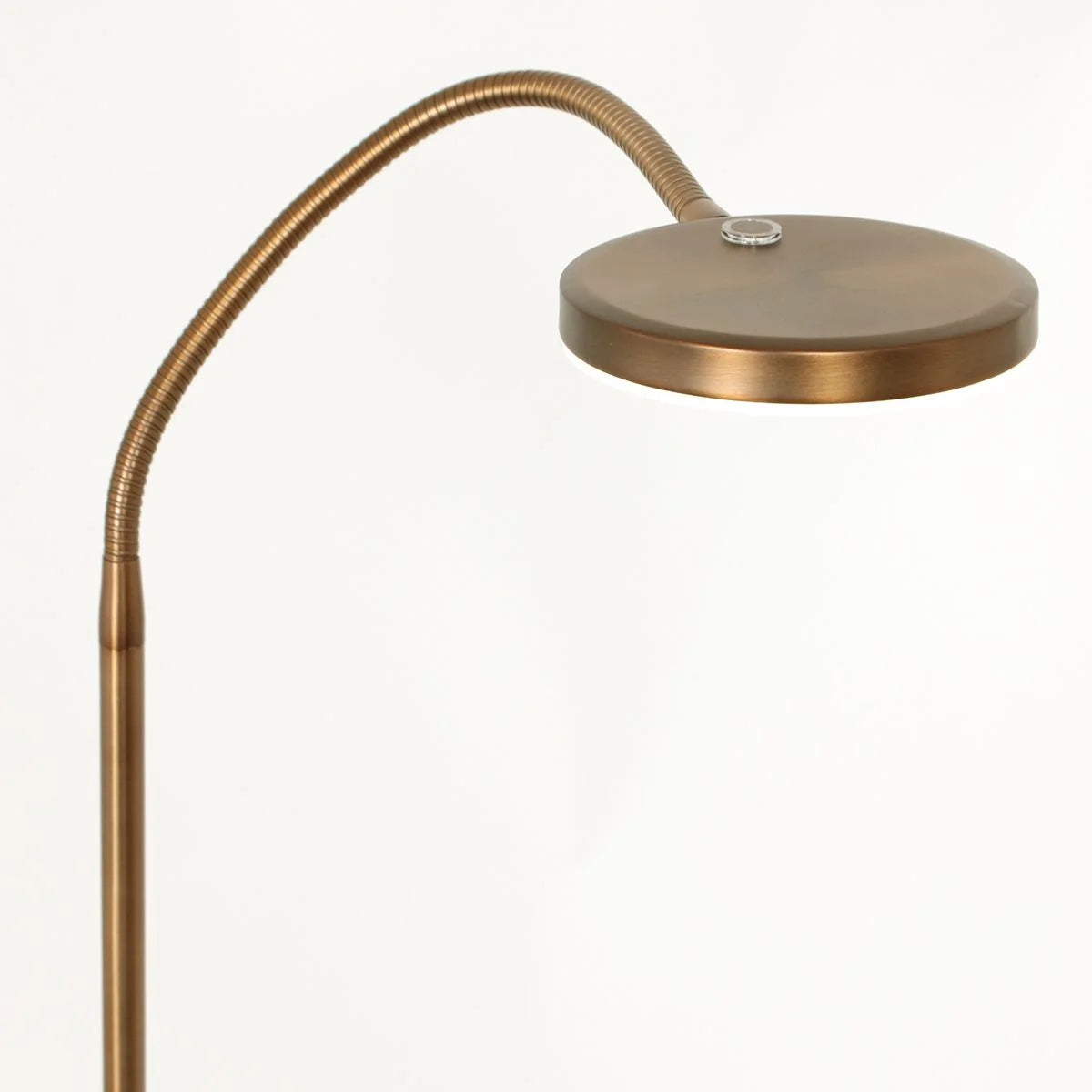 Lampadaire en métal bronze avec tête orientable et dimmable, hauteur H132 cm