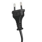 Prise électrique noire à deux broches avec câble flexible pour Lampadaire en métal brossé