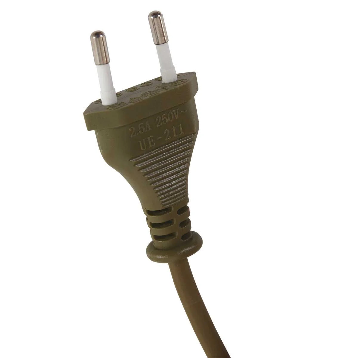 Prise électrique olive verte à deux broches pour Lampadaire en métal doré