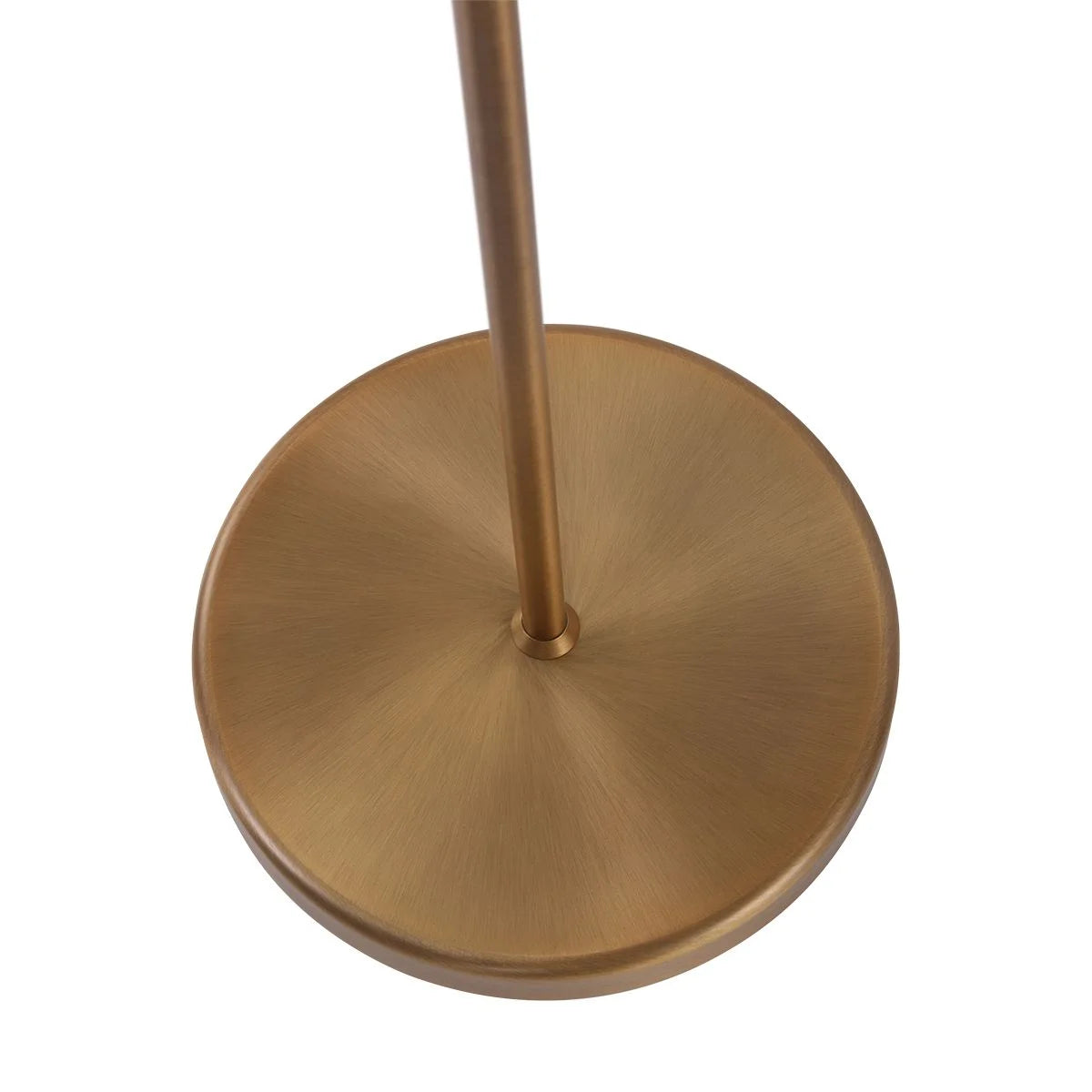 Support en métal doré pour lampadaire avec abajour noir orientable H154 cm