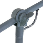 Joint de lampe en métal gris avec écrou papillon pour Lampadaire H172 cm