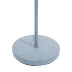Support en métal bleu clair pour lampadaire avec bras articulé et abat-jour conique