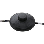 Interrupteur noir rond avec cordon rayé pour Lampadaire en Métal Gris H172 cm