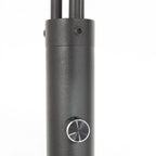 Support en métal noir avec bouton de contrôle argenté pour Lampadaire en métal noir