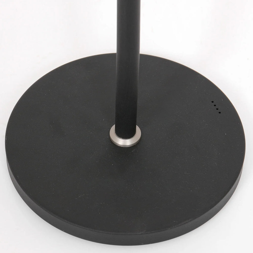 Base circulaire noire avec anneau métallique pour Lampadaire métal noir à bras articulé