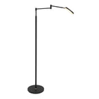 Lampadaire métal noir ajustable et rechargeable avec bras articulé et fonction dimmable