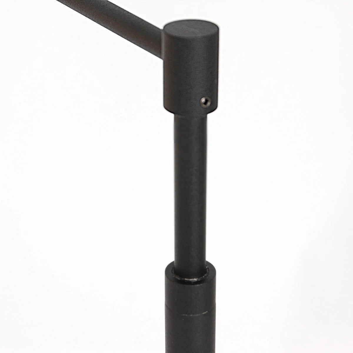 Support de lampadaire en métal noir avec bras articulé, rechargeable et dimmable H140 cm