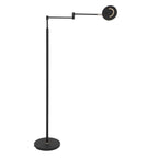 Lampadaire métal noir ajustable, rechargeable, dimmable, H140 cm pour intérieur élégance