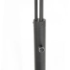 Lampadaire en métal noir avec pied cylindrique et tige ajustable