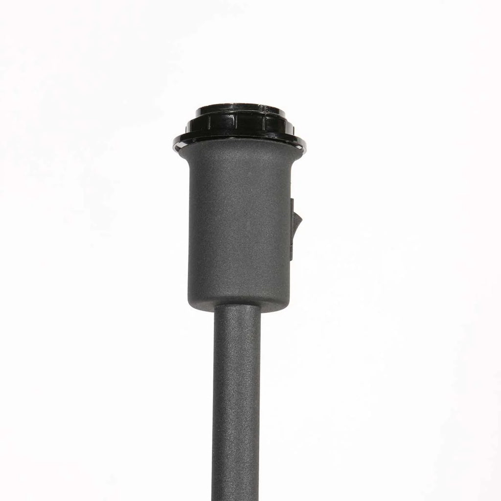 Lampadaire en métal noir avec abat-jour bambou chevrons H144 cm
