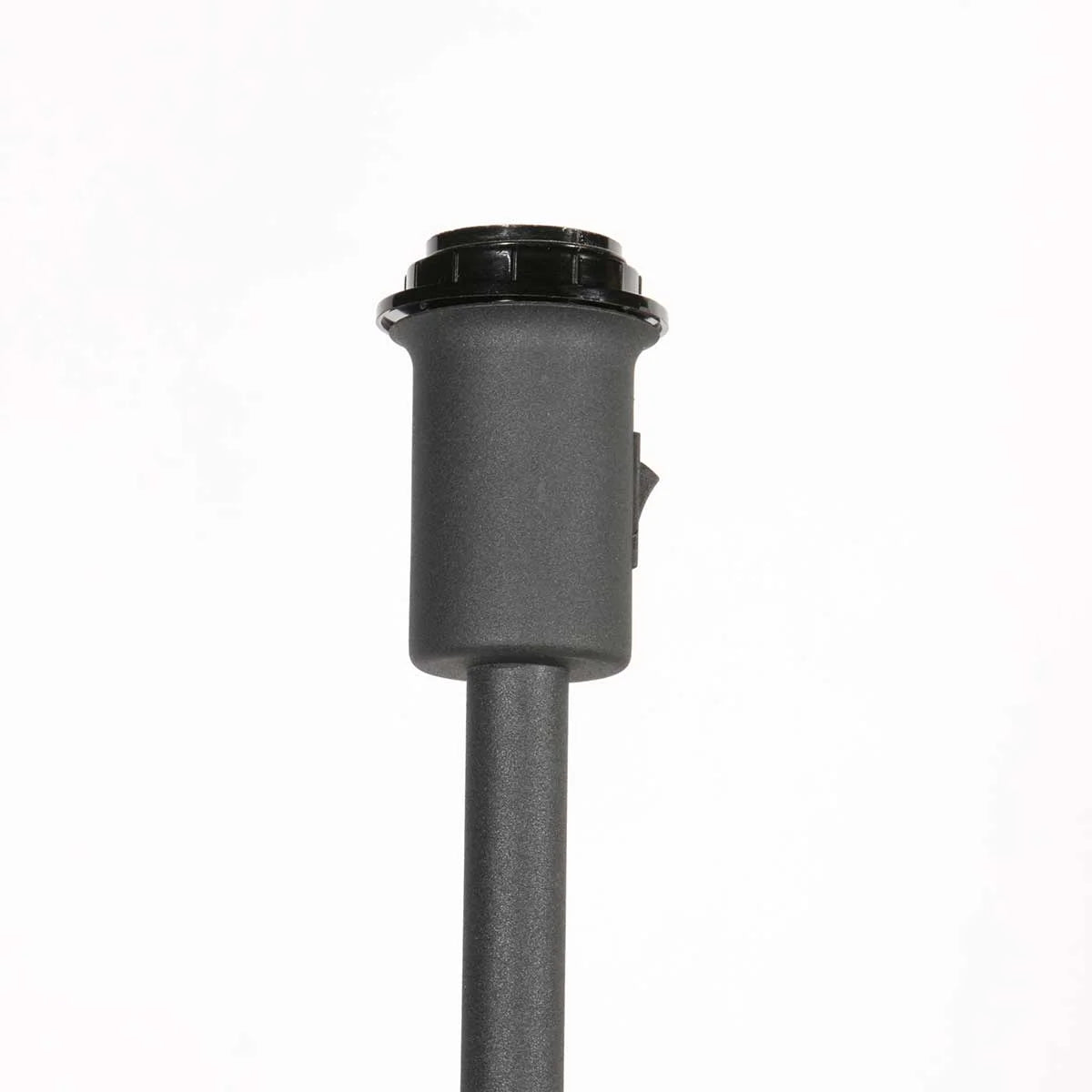 Lampadaire en métal noir avec abat-jour bambou chevrons H144 cm