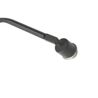 Lampe de bureau en métal noir avec abat-jour en rotin naturel et bras flexible